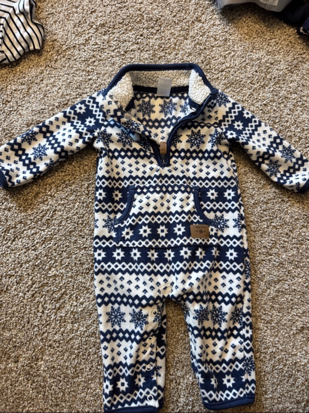 LOT of 2 6m fleece onesies